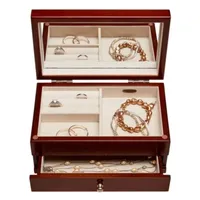 Mele and Co Brynn Walnut-Finish Jewelry Box