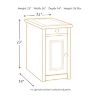 Signature Design by Ashley® Roanoke Storage Chairside Table