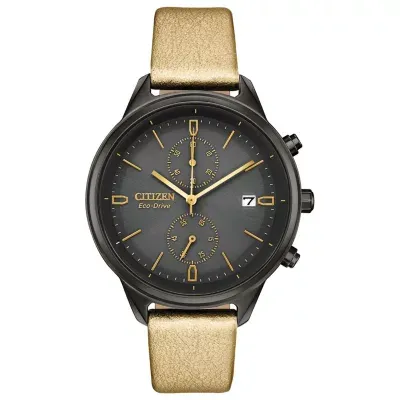 Citizen Womens Chronograph Gold Tone Strap Watch Fb2007-04h