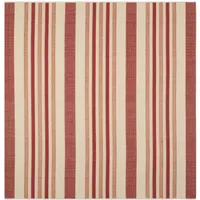 Safavieh Courtyard Collection Ercan Stripe Indoor/Outdoor Square Area Rug