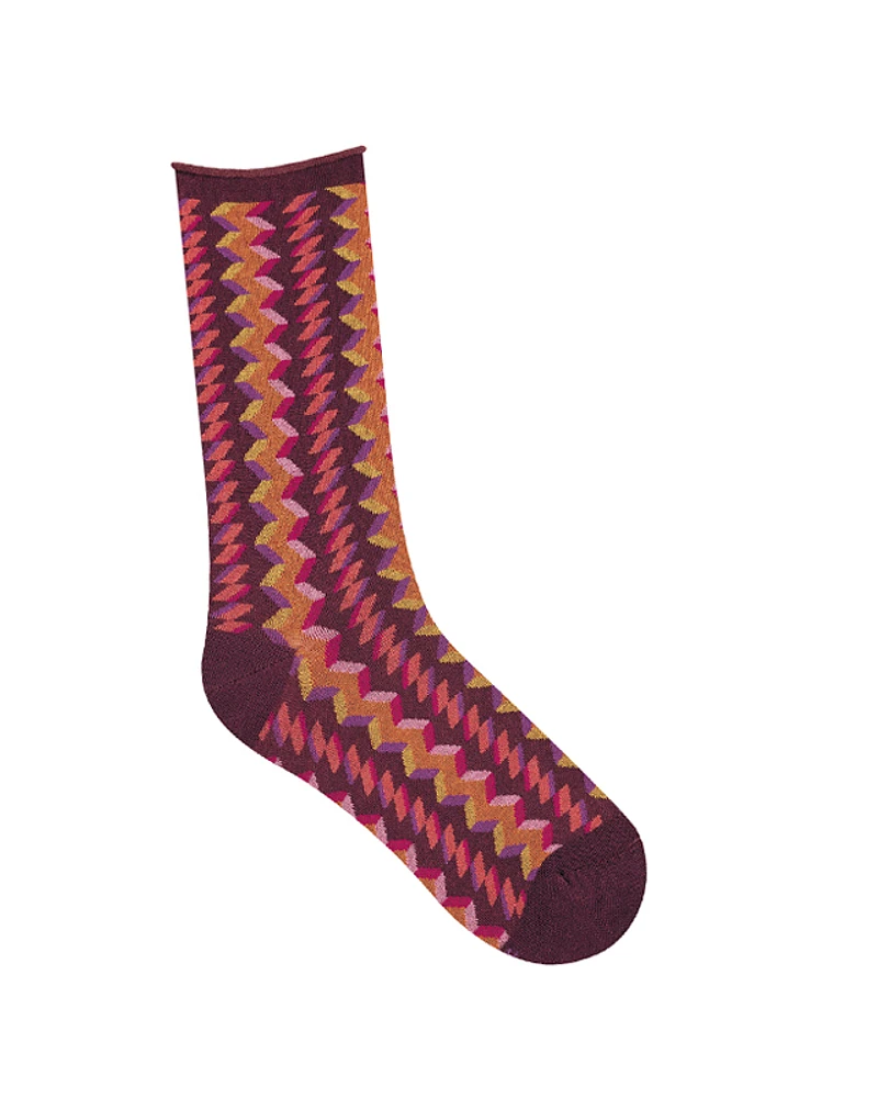 CHAUSSETTES VELOUTÉES ZIGZAG