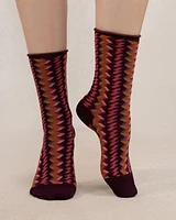 CHAUSSETTES VELOUTÉES ZIGZAG