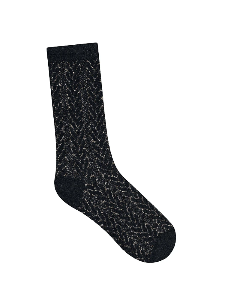 CHAUSSETTES VELOURS TORSADES