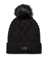 CABLE BEANIE W/ POM