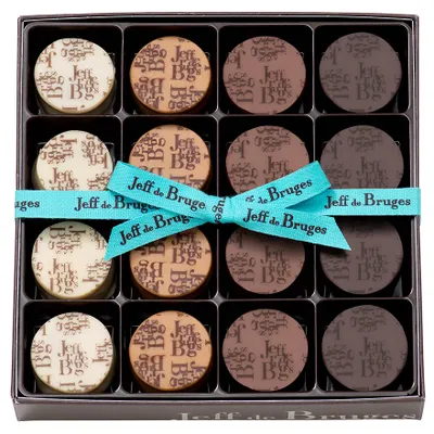 Cadeaux homme, Boite 16 palets - 4 recettes - Jeff de Bruges