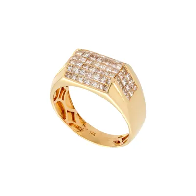 Anillo para caballero en oro amarillo 14K