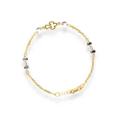 Pulsera para niño en oro combinado 14K