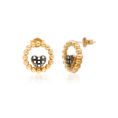 Aretes para dama en oro amarillo 14K