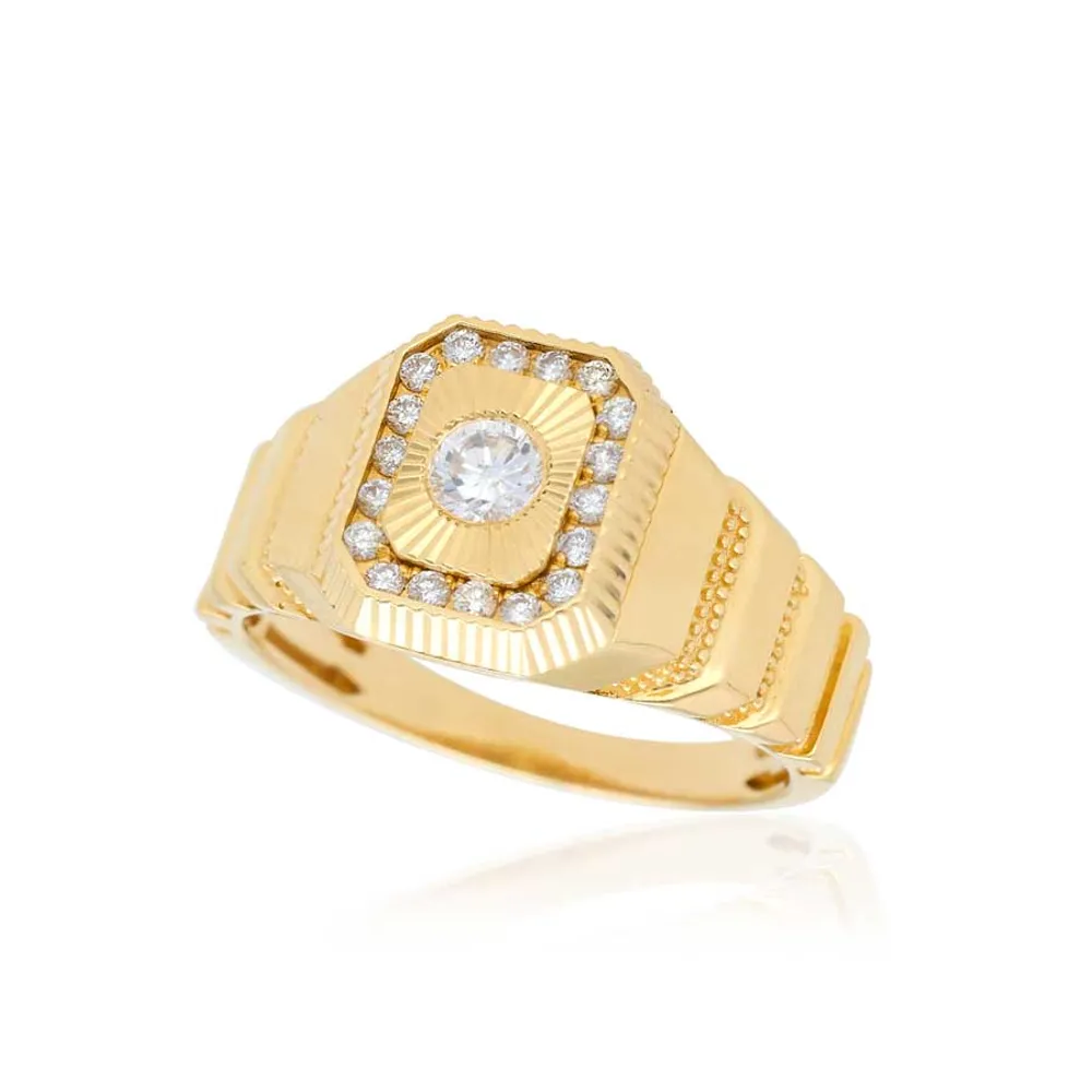 Anillo para caballero en color amarillo 14K