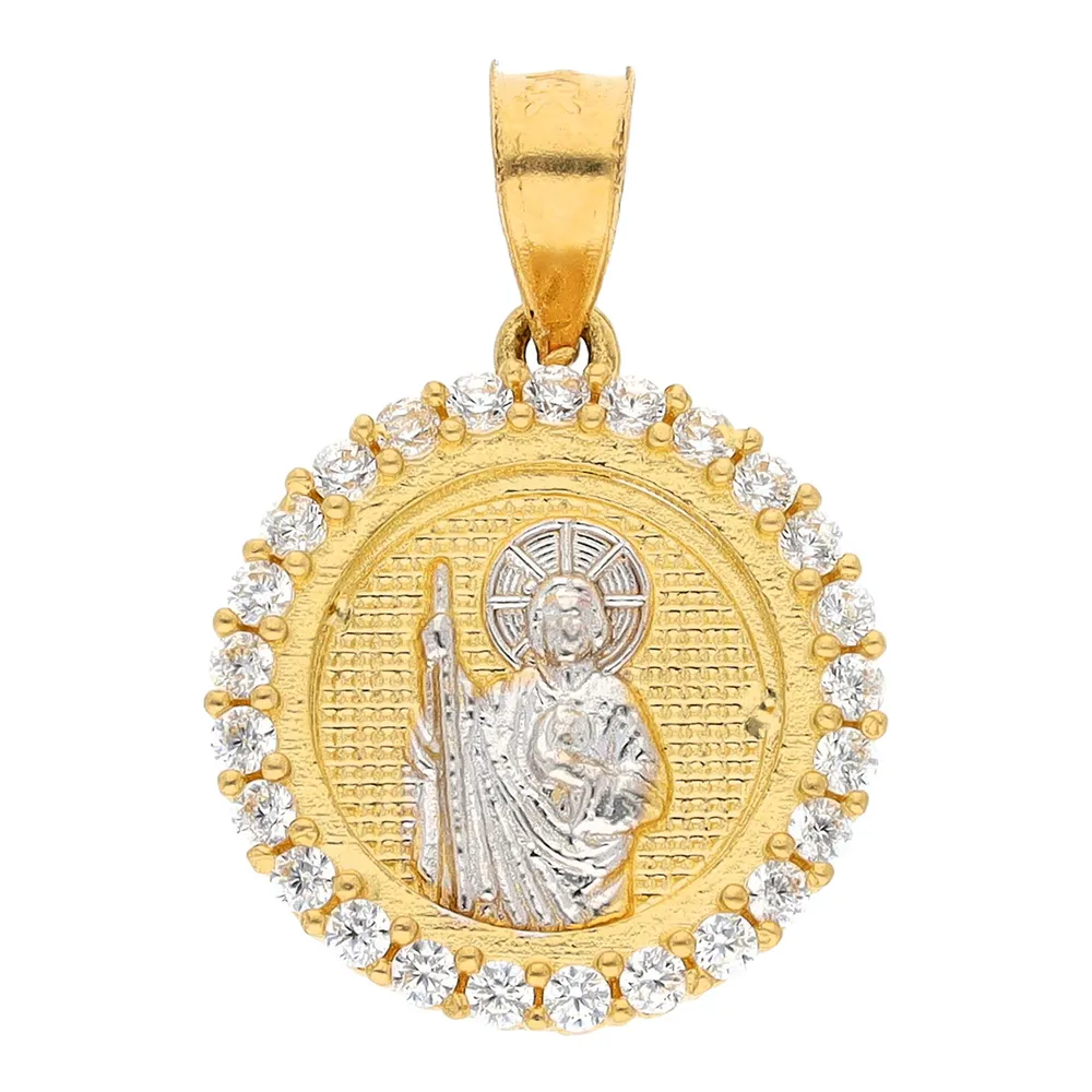 Medalla para niño en oro combinado 14K