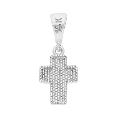 Cruz en oro blanco 14K