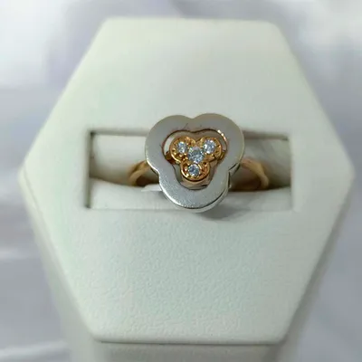 Anillos en oro combinado 10K con zirconias