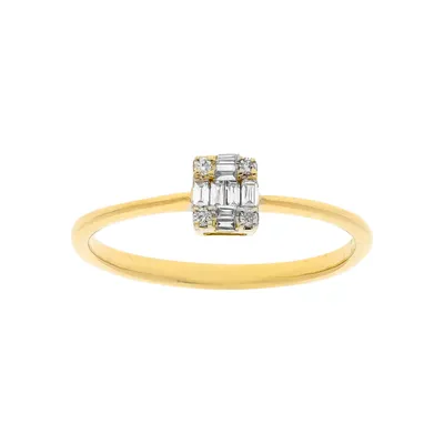 Anillo para dama en oro amarillo 14K