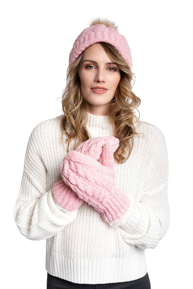 Pink - Cozy Lined Hat