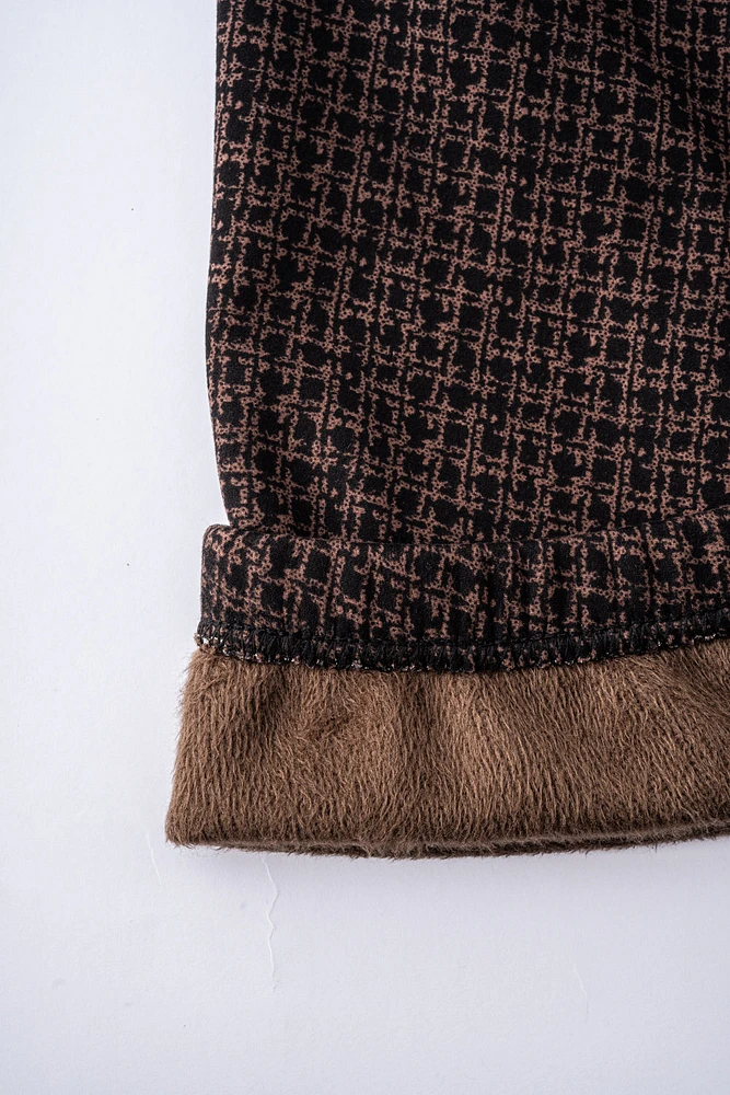 Brown Houndstooth - Cozy Lined