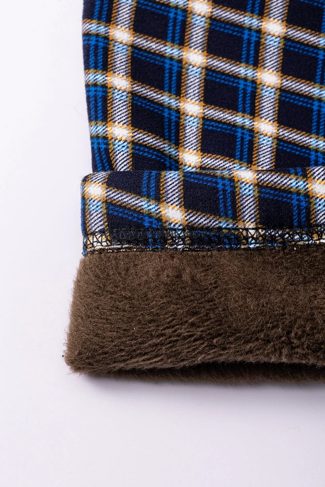 Navy Tartan - Cozy Lined