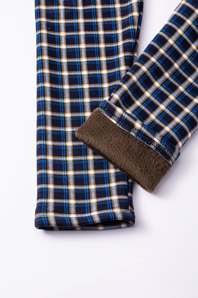 Navy Tartan - Cozy Lined