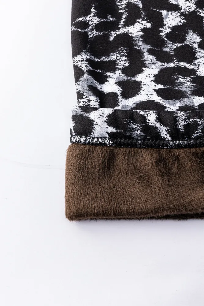 Dark Leopard - Cozy Lined Leggings