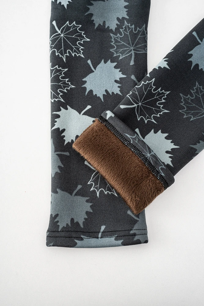 Green Maple Leaves - Cozy Lined