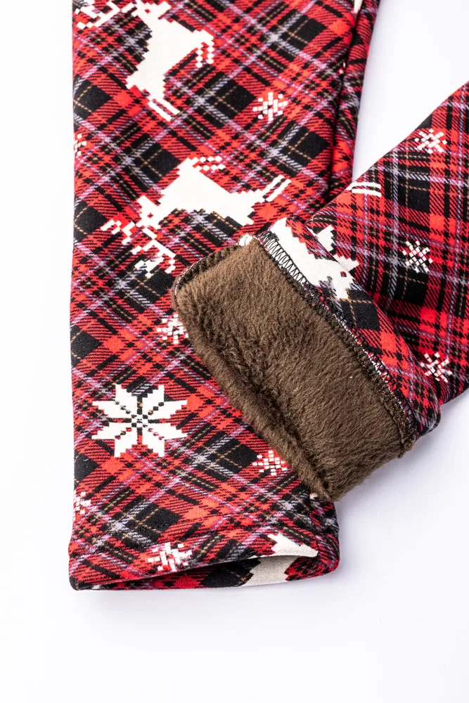 Scottish Christmas Kid's - Cozy Lined Leggings