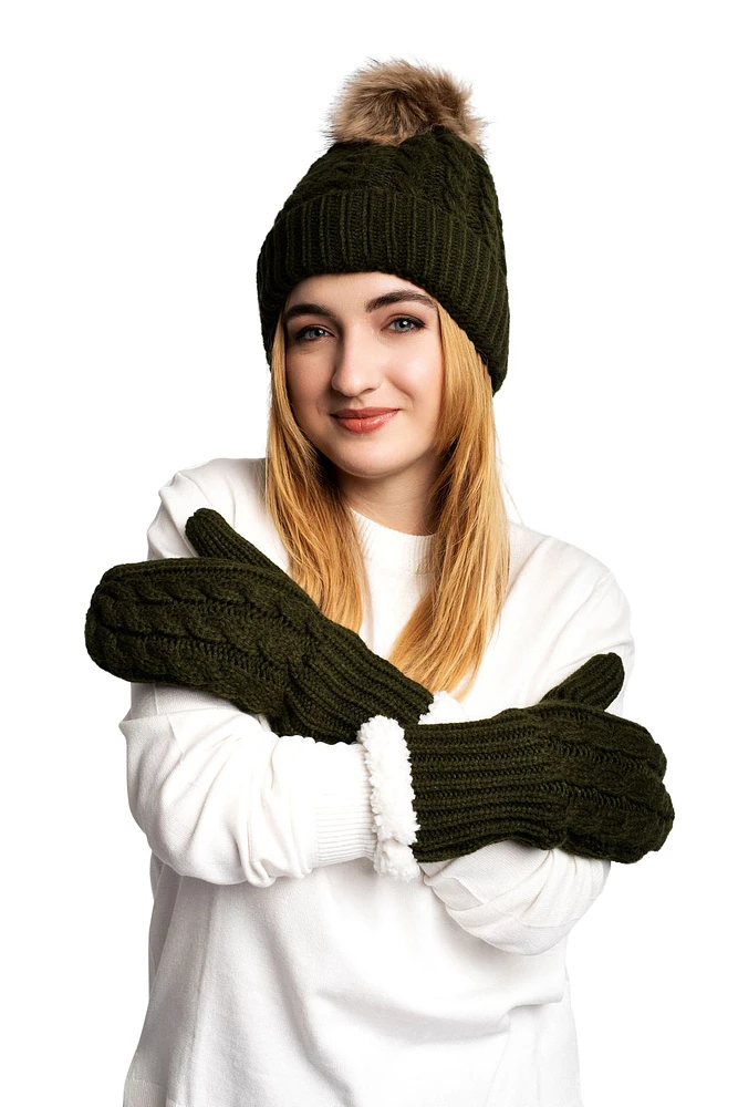 Green - Cozy Lined Hat