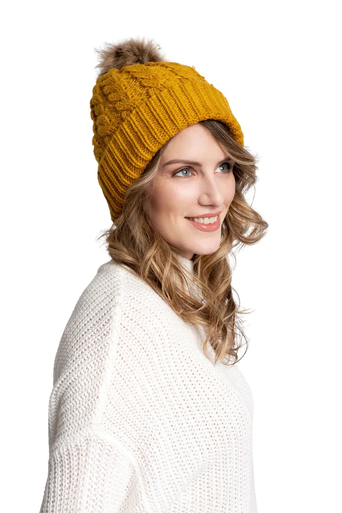 Mustard Yellow - Cozy Lined Hat