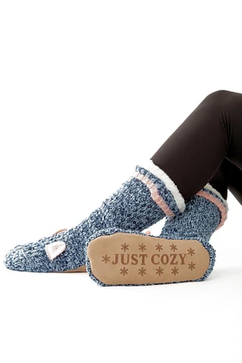 Blue Mouse - Cozy Slipper Socks