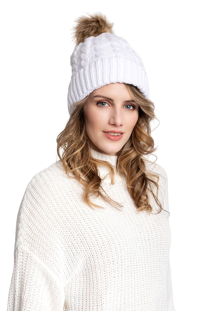 White - Cozy Lined Hat