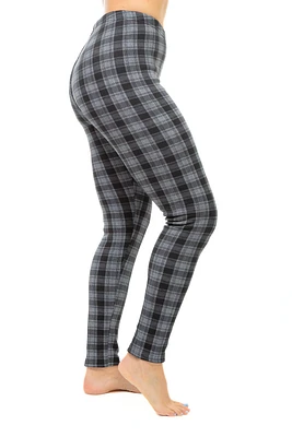 Cozy Plaid - Lined Leggings