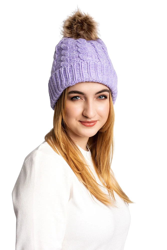 Purple - Cozy Lined Hat