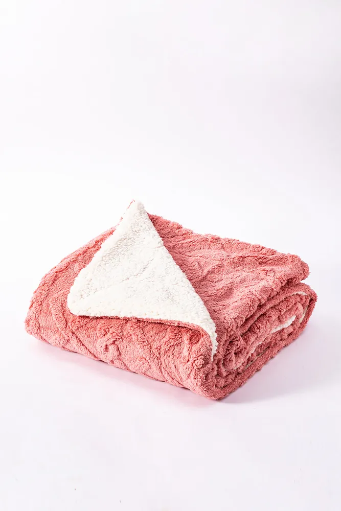 Coral - Sherpa Blanket