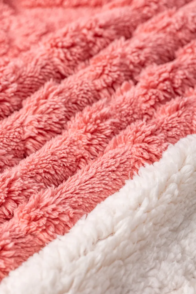 Coral - Sherpa Blanket