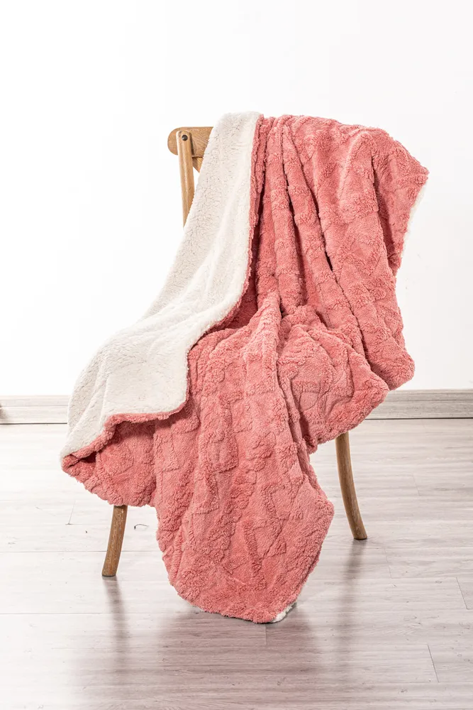 Coral - Sherpa Blanket