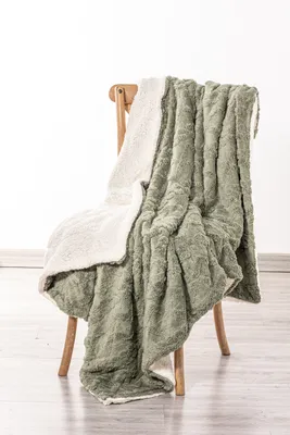 Olive - Sherpa Blanket