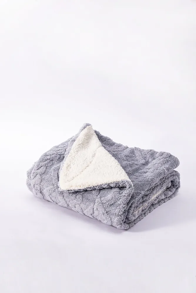 Silver - Sherpa Blanket