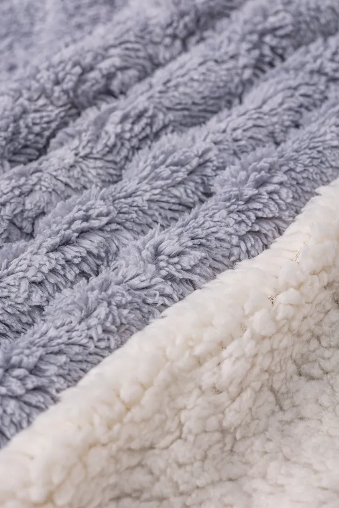 Silver - Sherpa Blanket