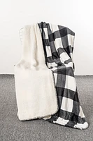 Gray Plaid - Sherpa Blanket