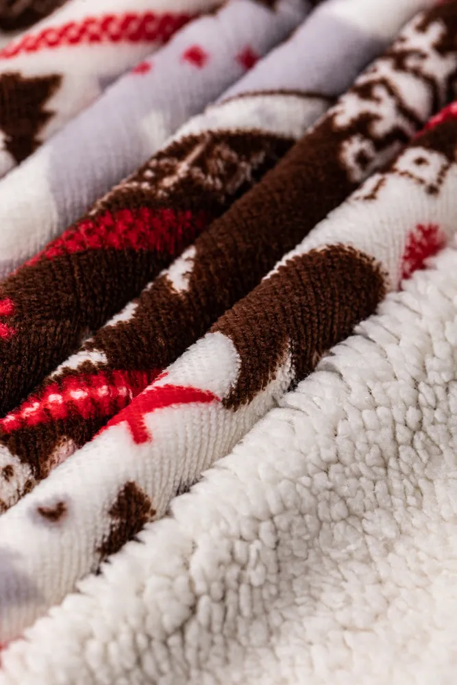 Christmas Village - Sherpa Blanket