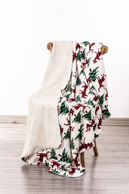 Reindeer - Sherpa Blanket