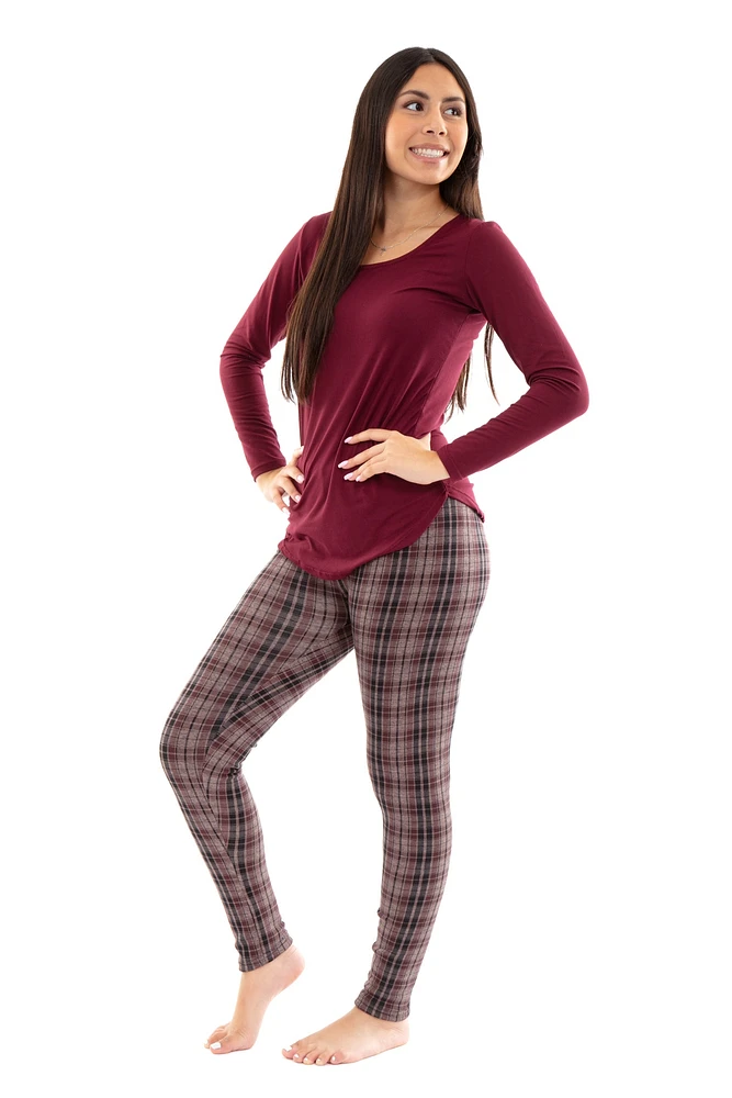 Maroon Plaid - Cozy Lined