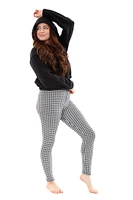 B&W Houndstooth - doublé confortable