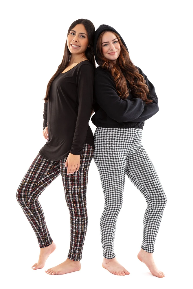 B&W Houndstooth - doublé confortable