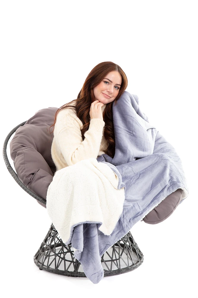 Grey - Sherpa Blanket