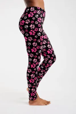 Pink Paw - Cozy Lined Leggings