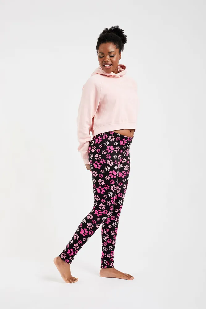 Pink Paw - Cozy Lined Leggings
