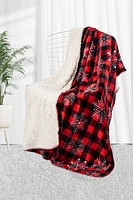 Snowflake Plaid - Sherpa Blanket