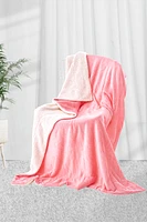 Couverture rose - sherpa