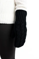 Black - Cozy Lined Mittens