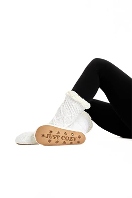 White - Cozy Slipper Socks