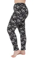 Flower Print - Cozy Lined Leggings